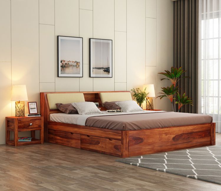Wood King Size bed Design, king size cots, cheap beds for sale, bed design, buy double bed online india
