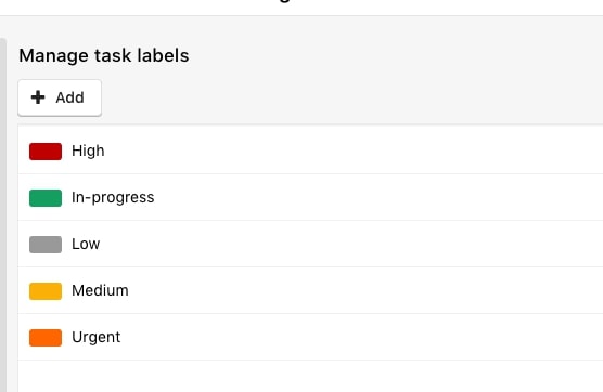 Add labels to prioritize tasks