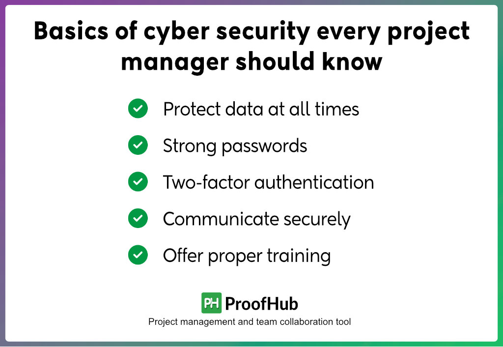 Basics of cyber security every project manager should know