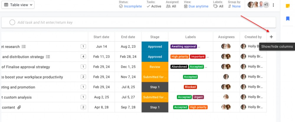 Create risk register and labels