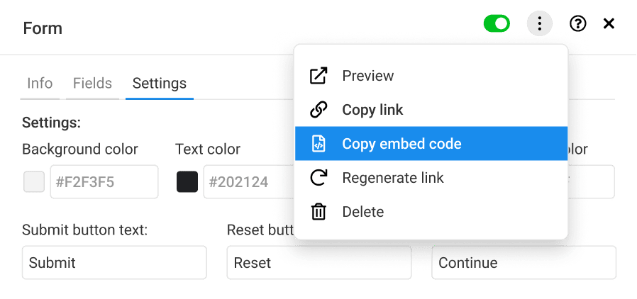 Embed ProofHub form in website