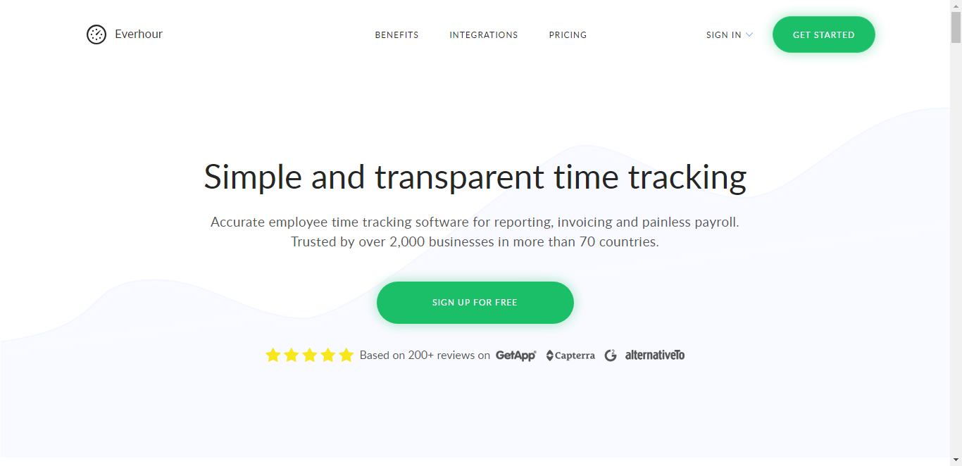 Everhour: apps like rescuetime