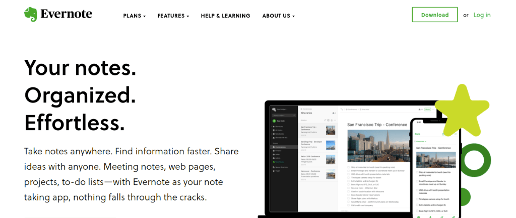 Evernote Best Note Taking App to Organize Your Notes