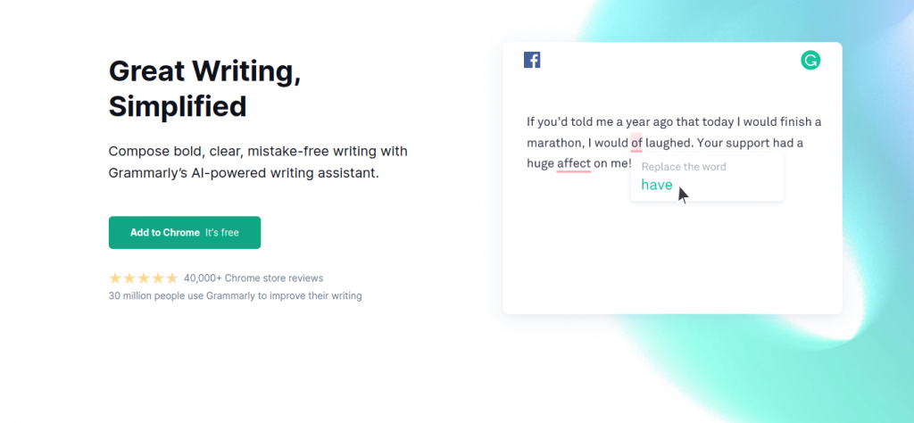 Grammarly as a content tool for digital marketing professionals