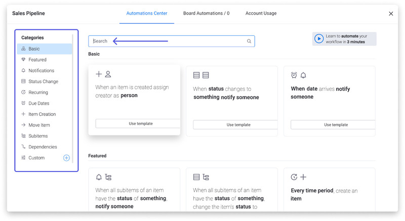 monday workflow automation