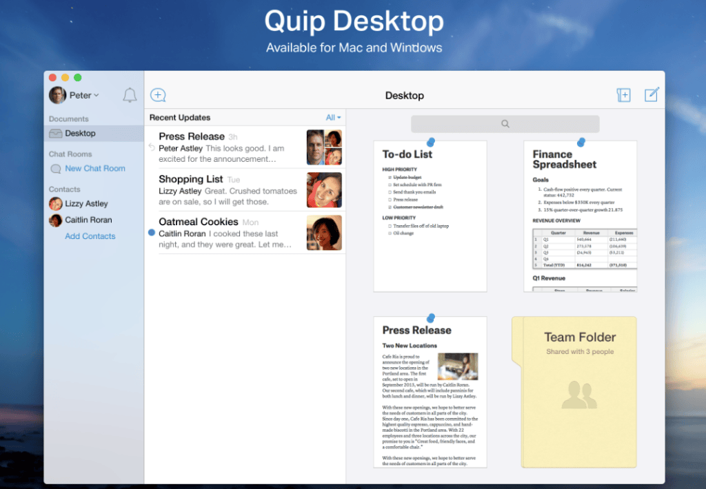 Quip notes