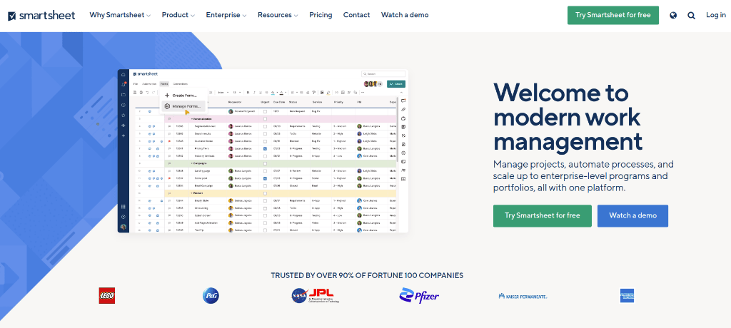 Smartsheet : software like monday