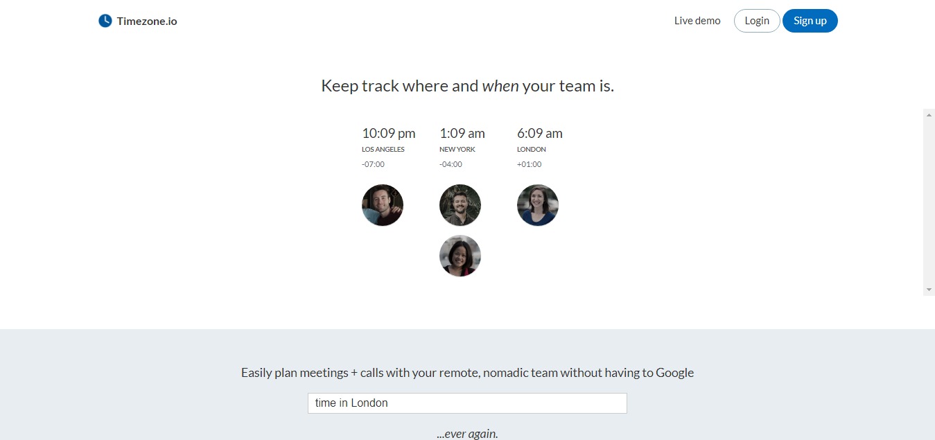 Timezone as best remote team tracking tool