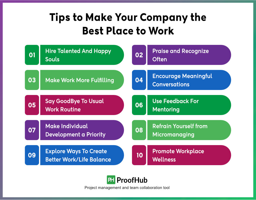 tips to make your company the best place to work