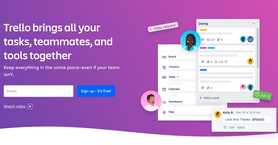 Trello as best Kanban board tools for software developers