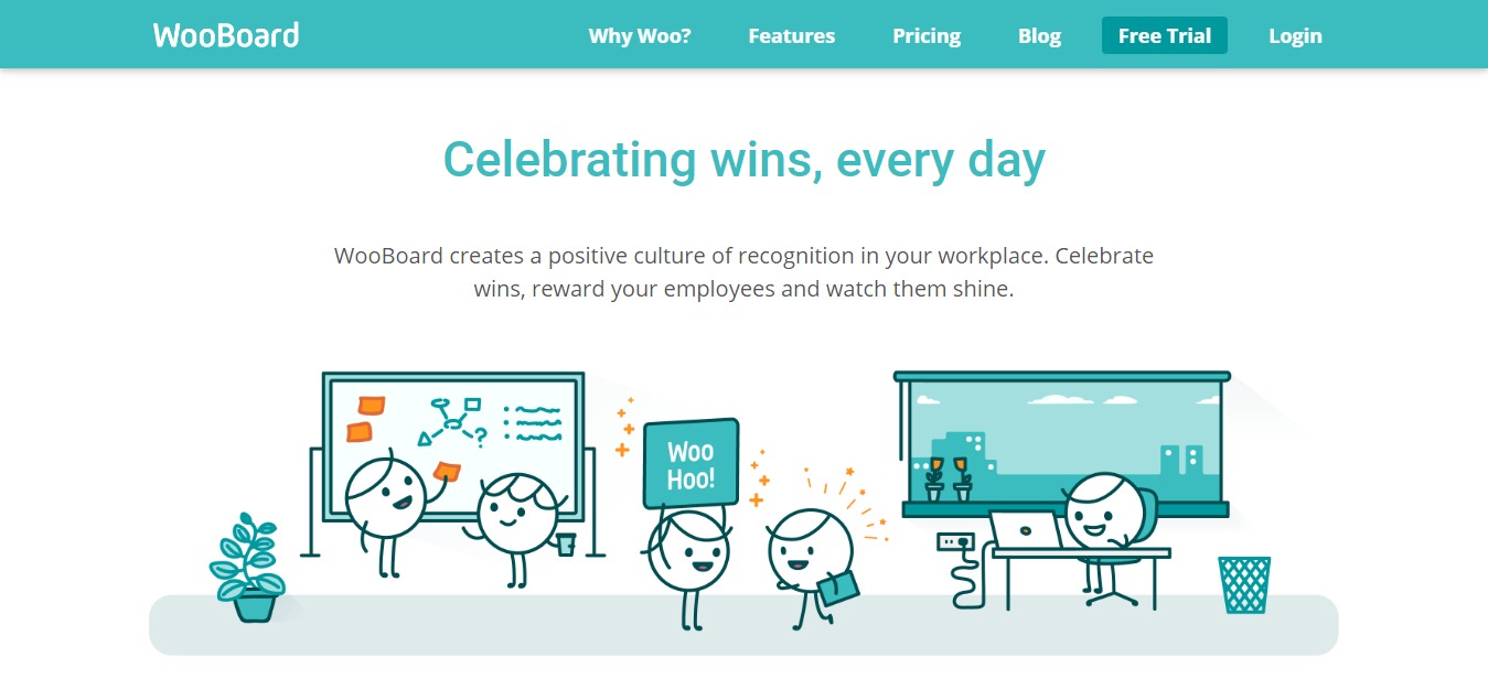 WooBoard best tools for celebrating wins and rewarding remote team 