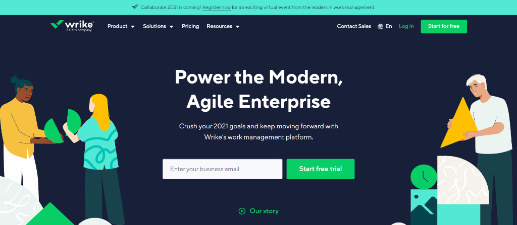 Wrike as resource management software platform